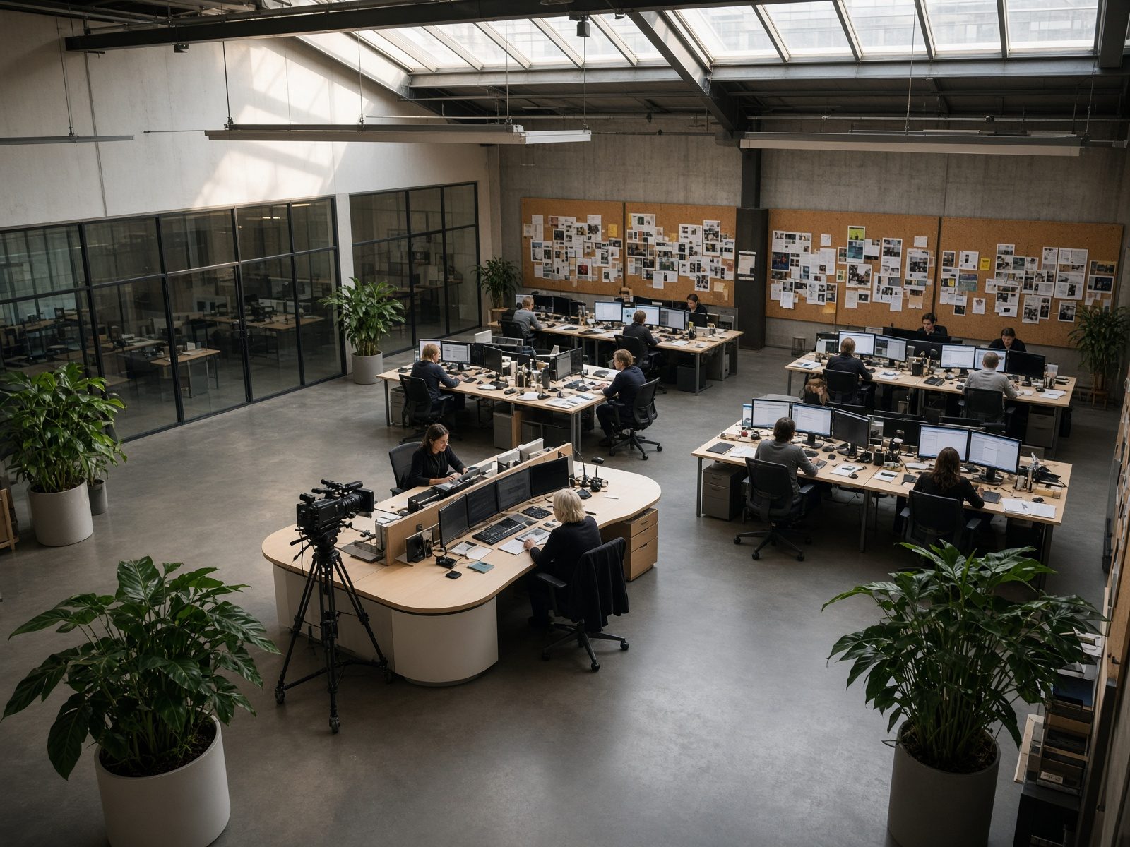 The open-plan news desk in Congleton