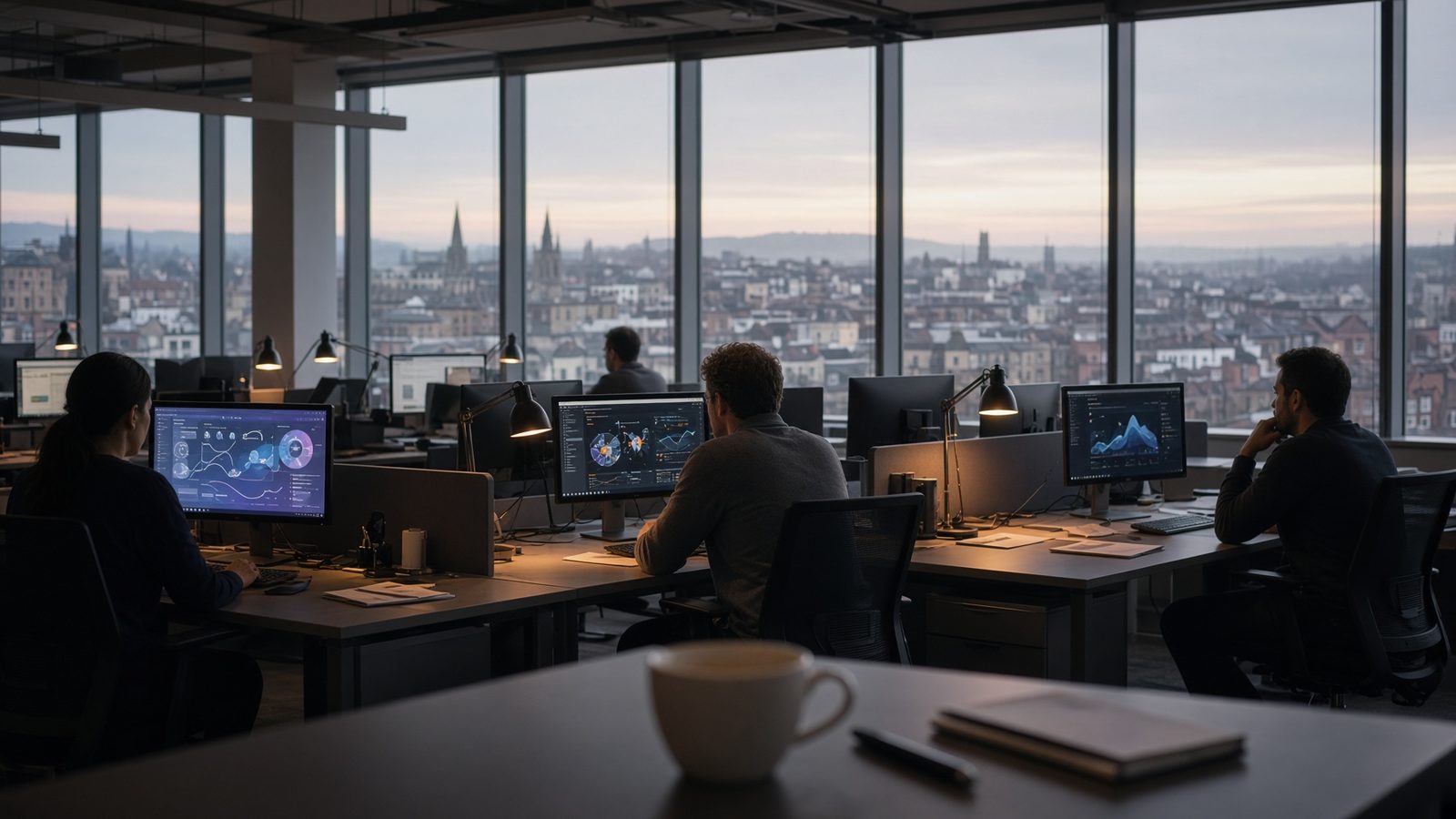 The Curfewexora newsroom at first light
